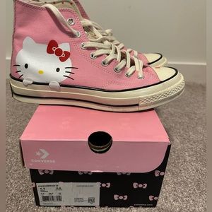Converse Chuck 70 Hi x Hello Kitty Collab. Size 8.5 Women’s or 6.5 Men’s.